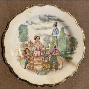 Lafayette China 3 1/4”  Doll Plate 22K Gold Vintage